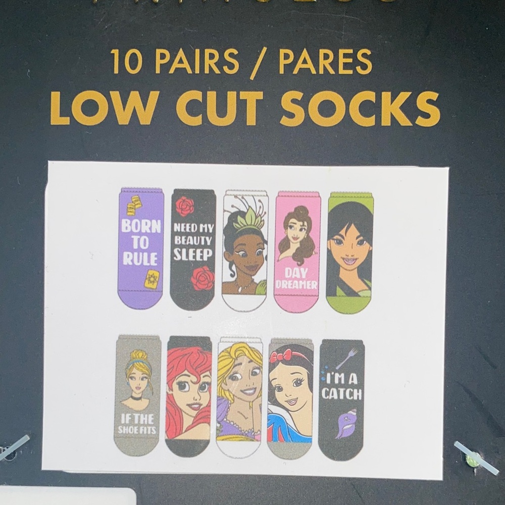 Disney Princess 10 pair low cut socks - Picture 4 of 5